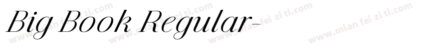 Big Book Regular字体转换